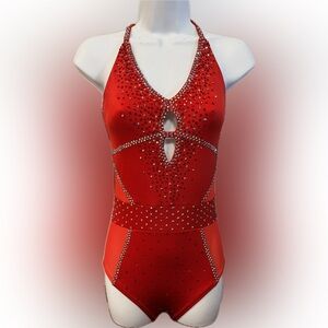 Custom made Red solo dance costume (Jazz, contemporary…).Great condition.Size S.